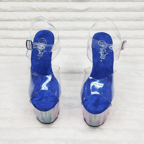 Sexy Colorful Hologram Tinted Platform 7" Stiletto Heels 708HT - Picture 7 of 14